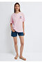 Printed Pink T-Shirt Loose Fit / Relaxed Comfortable Cut 1613926-89200 - 2