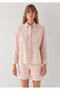 Embroidery Detailed Textured Pink Shirt Loose Fit / Relaxed Comfortable Cut 1211598-91762 - 4