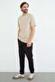 Text Embroidered Crew Neck T-Shirt - 3