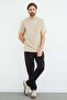 Text Embroidered Crew Neck T-Shirt - 7