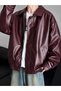 Oversized Unisex Vintage Leather Jacket - 3