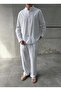 Linen Cotton White Double Set