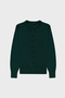 Emerald Green Buttoned Crew Neck Women's Cardigan - 2