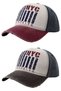 Unisex Vintage Nyc Brooklyn Embroidered Adjustable Baseball Cap Hat Set of 2