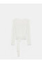 32645 Long Sleeve Double-Breasted Top-Ecru - 6