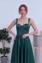 Women's Satin Dress Midi Length with Buttons on the Back, Open Back, Graduation, Navy Blue, Red, Pink, Emerald Green - 4