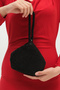Black Women's Imported Mini Crystal Stone Evening Dress Evening Bag Clutch - 5
