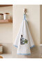 100% Cotton Round Kitchen Towel 50 cm – Set of 2 |   High Absorbency, with Hanging Loop, Stylish Embroidered Design, Machine Washable Drying Cloth - 4