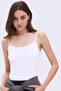 Women's Thin Strap Lace Detailed Viscose Undershirt - Natural & Breathable Fabric