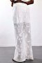 White Guipure Patterned Trousers 39827 - 6