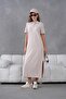 Polo Collar Short Sleeve Slit Relaxed Jersey Dress - 2