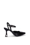 T0128 Mg Black Heeled Women's Shoes - 5