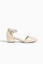 Liora Cream Genuine Leather Women's Short Heeled Shoes 34-43 Size Ankle Strap Comfortable Stylish - 4