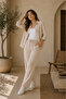 Women's Suit Set, Tissue Fabric Shirt and Pants Set - 2