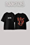 Attack Titan Design Back Printed Cotton Black Oversize T-Shirt