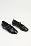 Black Patent Leather Strappy Ballerina Shoes