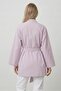 Lilac Women's Vertical Striped Wide Sleeve Stylish Summer Relaxed Kimono - 5