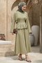 Tie-Waist Bat Sleeve Pistachio Green Suit - 3