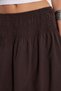 Women's slim fit cotton skirt with elastic waistband - brown - 4