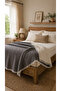 100% Cotton 8 Layer Muslin Blanket Quilt Pique 220*240 Bedspread Gray - 3