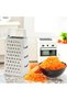4-Sided Stainless Steel Box Grater – Multi-Blade Kitchen Grater for Grating, Slicing & Zesting | Dishwasher Safe | Multicolor | 11×8×24.5cm - 3