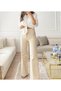 Dodge Beige Cream High Waist Palazzo Jean Wide Leg Loose Leg Women's Lycra Jeans