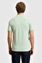 Men's Slim Fit Polo Collar Water Green Basic T-Shirt 50322347-Vr048 - 5