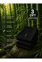 3 Pairs Men's Black Bamboo Socks Seamless Toe Breathable Comfortable Daily Socks
