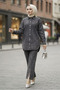 Women's Denim Jacket and Pants Two-Piece Denim Gray Set