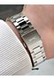 Silver-Navy Blue Color Steel Band Steel Case Men's Wristwatch with Calendar 2477Mr - 6