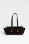 Rectangular Baguette Shoulder Bag Brown - 4