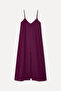Women's Mürdüm a Form Sleeveless Linen Long Dress