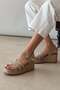 Hermosa Beige Genuine Leather Sandals - 4