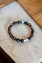 Agate Bracelet Large Size Faceted Cut Agate Stone Bracelet Brown Black Model - 5