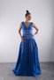 Sleeveless V-Neck, Brooch Accessory, Taffeta Tail Evening Dress, Event Dress - 2