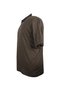Plus Size T-Shirt Polo Collar Checkered Brown - 2