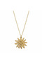 Eye Figured Sun Necklace Stainless Steel Gold Color Women's Gift - 2