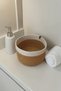 Handmade Decorative Braided Model Bathroom Set 2-Piece Mat 50X80 and 40X60 + 2 Organizer Baskets 18X18 cm - 8