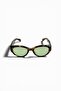 Veluna Leopard Patterned Cat Eye Sunglasses Green Glass Bone Frame Women's Glasses Uv400 - 4
