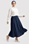 6443 - Comfortable and Stylish Viscose Elastic Waist Cobe Skirt