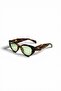 Veluna Leopard Patterned Cat Eye Sunglasses Green Glass Bone Frame Women's Glasses Uv400 - 5