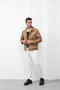 Button Detailed Suede Jacket - 5