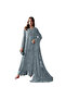 Gray Faux Georgette Top Pant & Dupatta - FFT6819 | Gray-Size:M-38-Inches