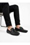 Men's black genuine leather flexible sole casual loafer - 2