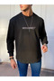 Half Oversize Sweatshirt with Text Detail