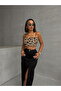 L.Paillette Leopard Patterned Bustier |   F1777 - 3