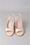 Seç S61 Women's Heel Shoes (Heel Height: 9 cm) Beige Croco - 3