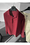 Linen Burgundy Shirt g Ecru Baggy Trousers Oversize Set - 2