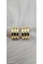 Modern Triple Ring Model Gold Women's Earrings - 2