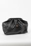 Women's Black Knitted Leather Soft Faux Leather Strap Clutch Portfolio Daily / Evening Bag - 4